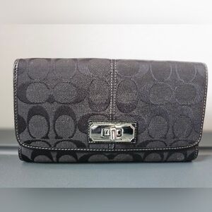 Coach Black Signature Clutch
